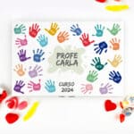 Miniatura de Caja de Dulces Manos Colores con Nombres y Texto personalizada