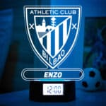 Miniatura de Reloj Despertador con Luz Escudo Athletic de Bilbao personalizado