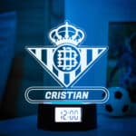 Miniatura de Reloj Despertador con Luz Escudo Betis Personalizado