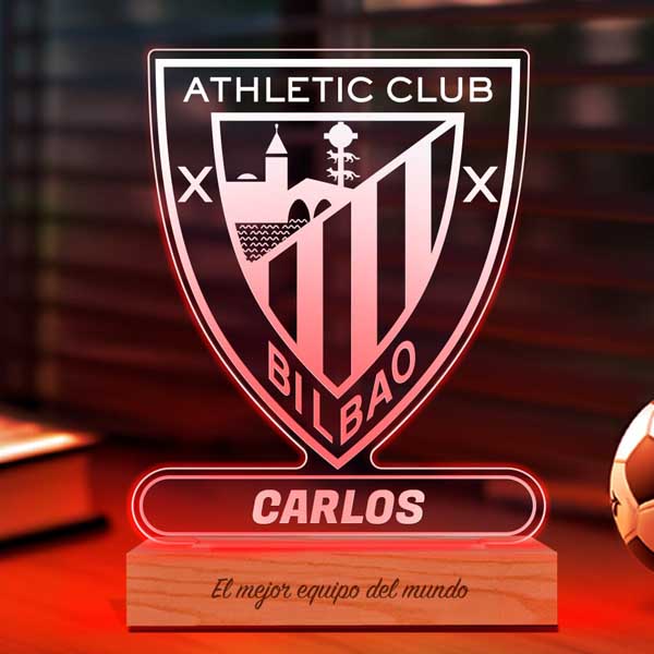 Lámpara Escudo Athletic Bilbao personalizada