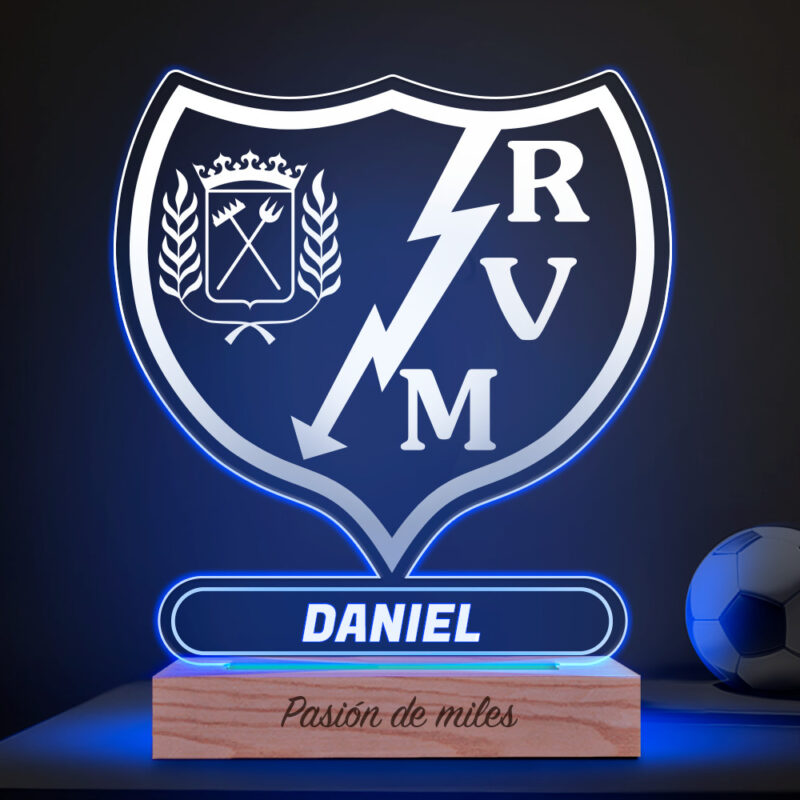 Lámpara Escudo Rayo Vallecano personalizada