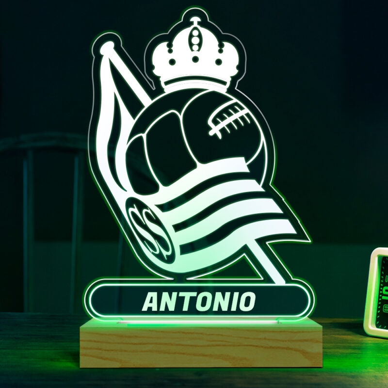 Lámpara Escudo Real Sociedad personalizada