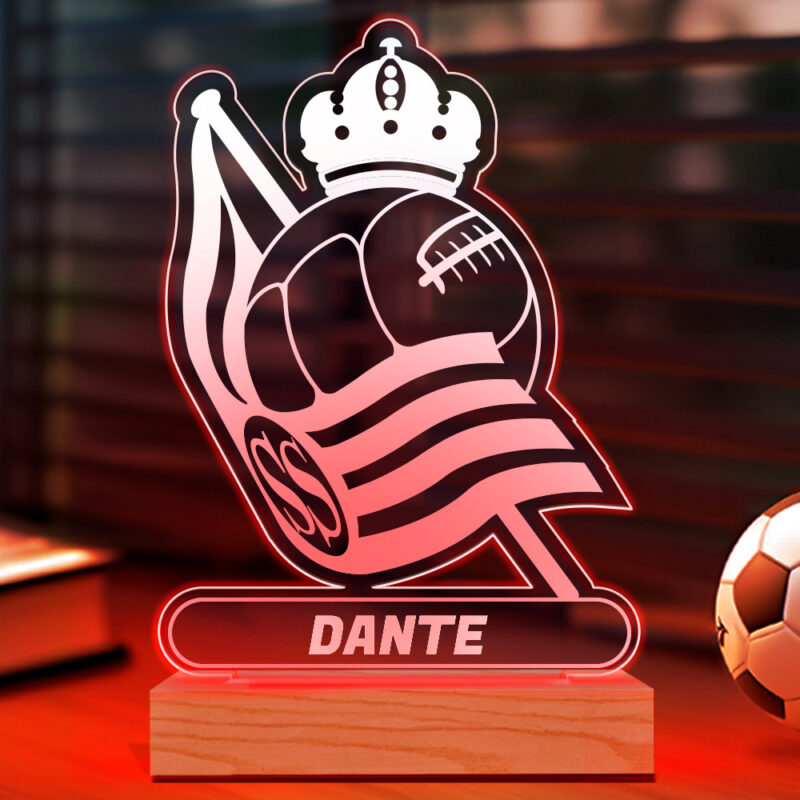 Lámpara Escudo Real Sociedad personalizada