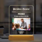 Miniatura de Lámpara Periódico Escolar con Foto y Texto personalizada