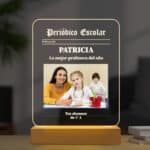 Miniatura de Lámpara Periódico Escolar con Foto y Texto personalizada