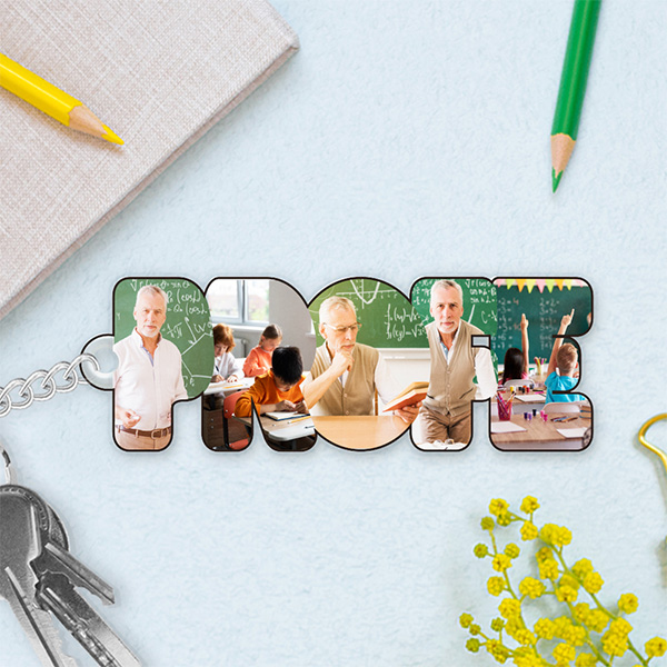 Llavero Profe con Fotos y Texto personalizado