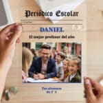 Miniatura de Placa Periódico Escolar con Foto y Texto personalizada