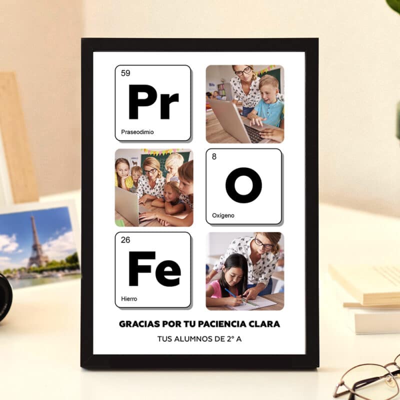 Placa Tabla Periódica con Fotos y Texto personalizada