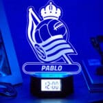 Miniatura de Reloj Despertador con Luz Escudo Real Sociedad personalizado