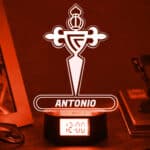 Miniatura de Reloj Despertador con Luz Escudo Celta Vigo personalizado