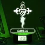 Miniatura de Reloj Despertador con Luz Escudo Celta Vigo personalizado