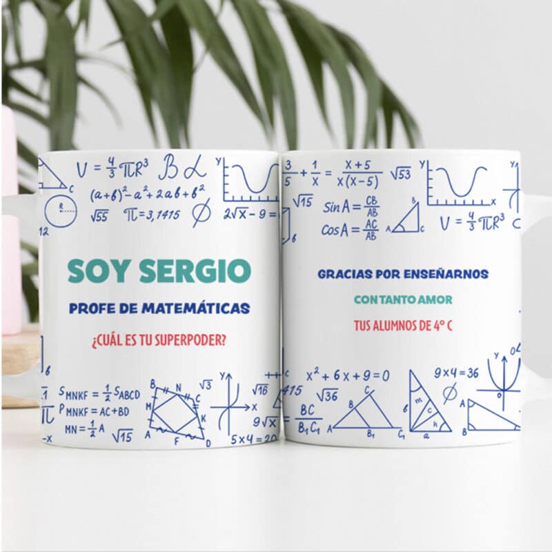 Taza Asignaturas con Texto personalizada