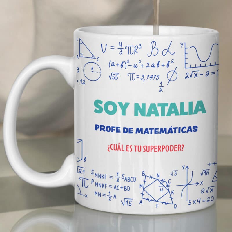 Taza Asignaturas con Texto personalizada