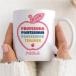 Miniatura de Taza Manzana Idiomas con Nombre personalizada