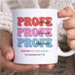 Miniatura de Taza Profe Tres Colores con Texto personalizada