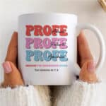 Miniatura de Taza Profe Tres Colores con Texto personalizada