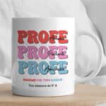 Miniatura de Taza Profe Tres Colores con Texto personalizada