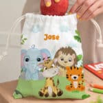 Miniatura de Bolsita para Merienda Infantil Animales Selva personalizada