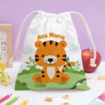 Miniatura de Bolsita para Merienda Infantil Animales Selva personalizada