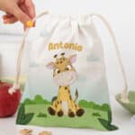 Miniatura de Bolsita para Merienda Infantil Animales Selva personalizada