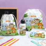 Miniatura de Bolsita para Merienda Infantil Animales Selva personalizada