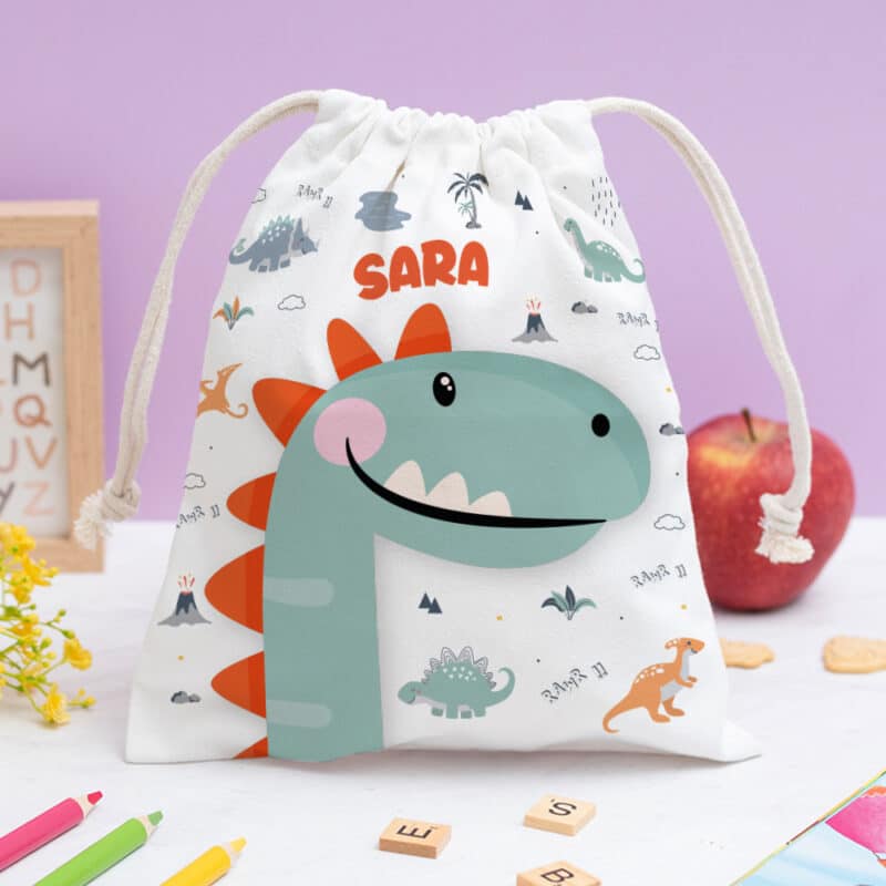 Bolsita para Merienda Infantil Animales de Colores personalizada