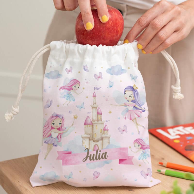 Bolsita para Merienda Infantil Hadas personalizada