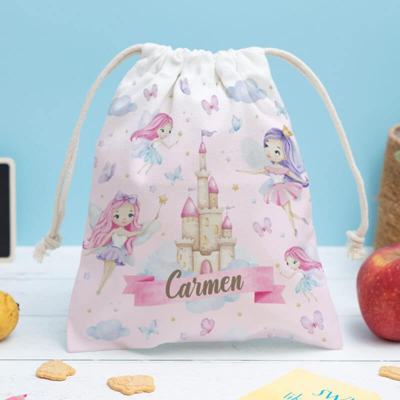 Bolsita para Merienda Infantil Hadas personalizada