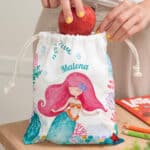 Miniatura de Bolsita para Merienda Infantil Sirenita personalizada