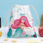 Miniatura de Bolsita para Merienda Infantil Sirenita personalizada