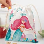 Miniatura de Bolsita para Merienda Infantil Sirenita personalizada