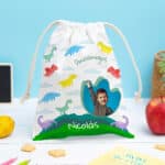 Miniatura de Bolsita para Merienda Infantil Dinosaurios personalizada