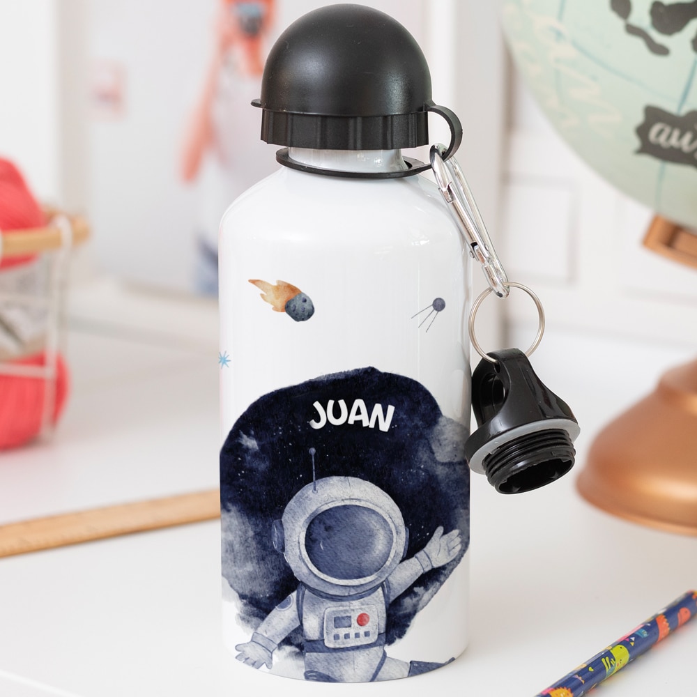 Botella Infantil Astronauta en el Espacio personalizada