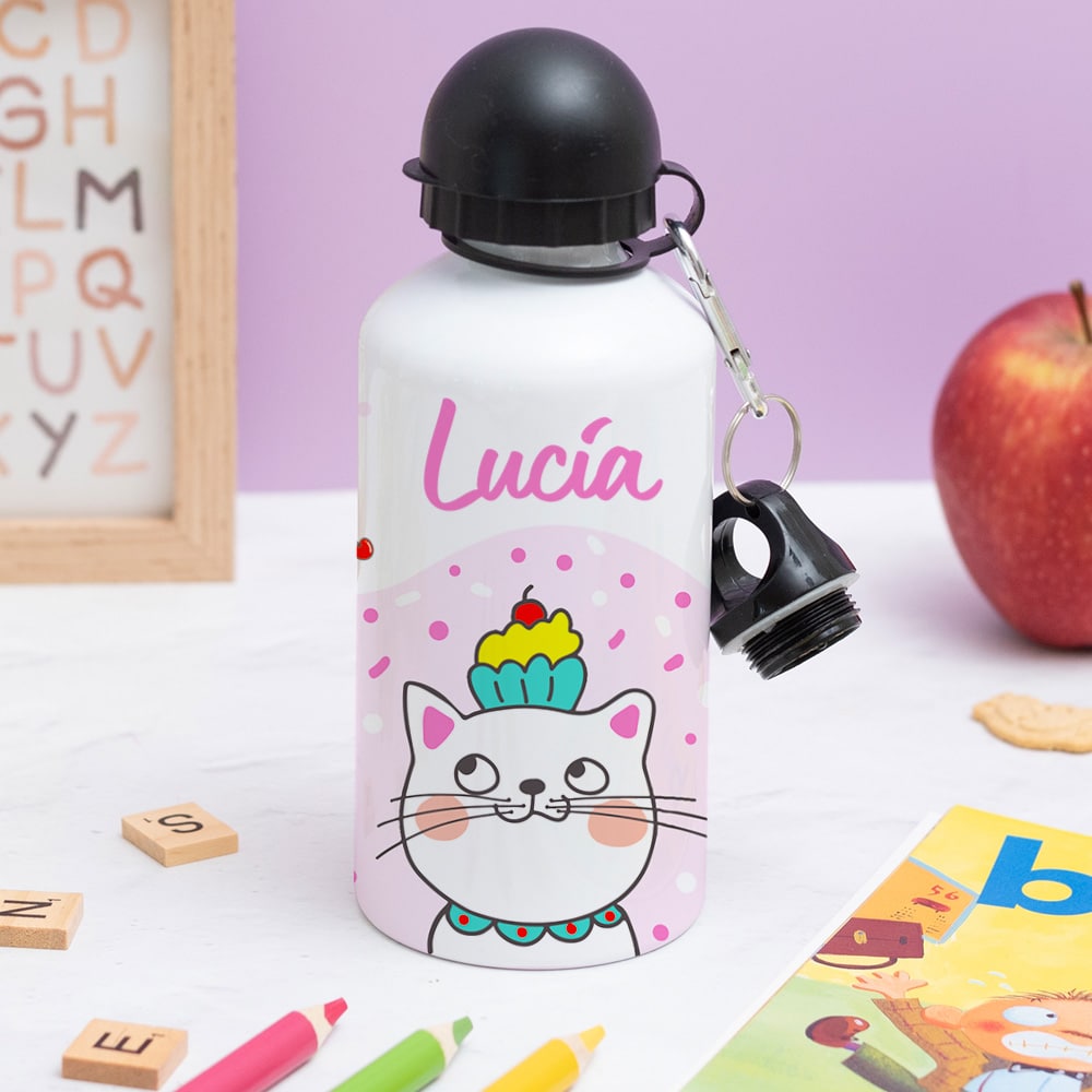 Botella Infantil Gatitos personalizada