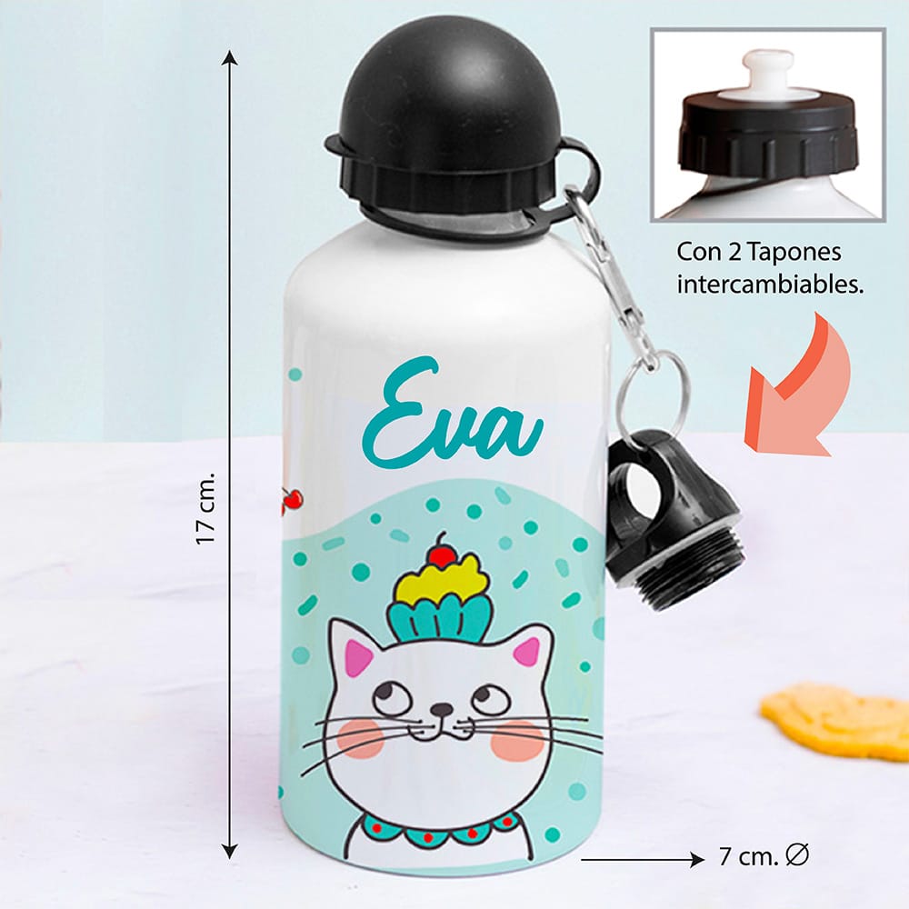 Botella Infantil Gatitos personalizada