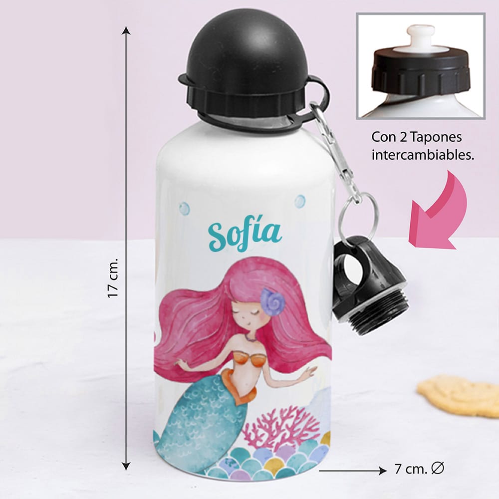 Botella Infantil Sirenita personalizada