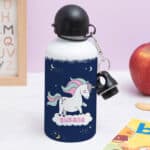 Miniatura de Botella Infantil Unicornios Coloridos personalizada