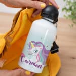 Miniatura de Botella Infantil Unicornios Coloridos personalizada