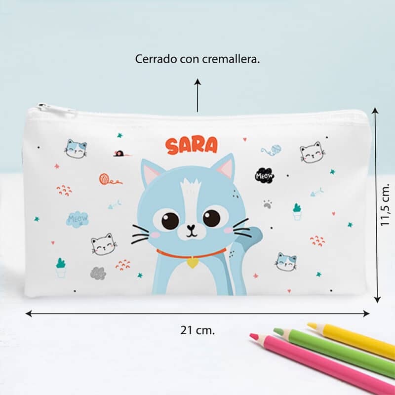 Estuche Infantil Animales de Colores personalizado