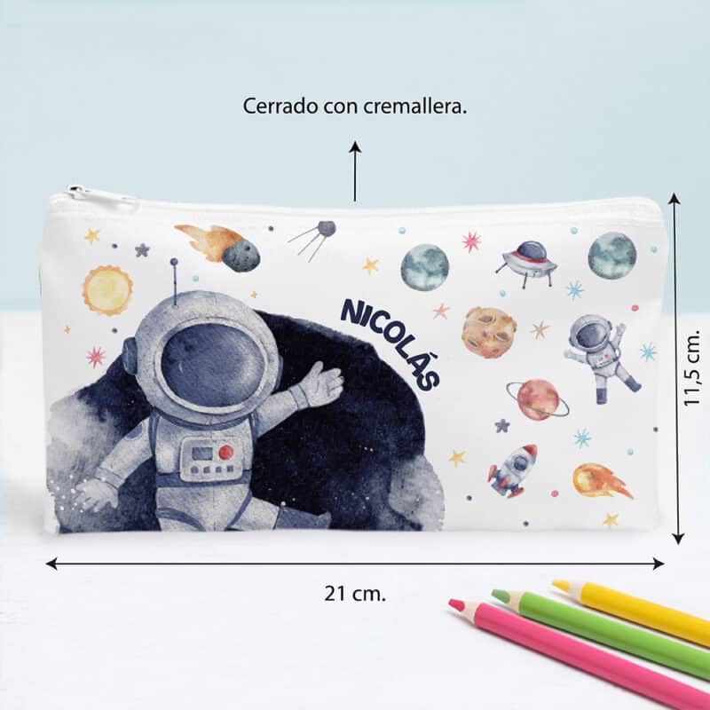 Estuche Infantil Astronauta en el Espacio personalizado