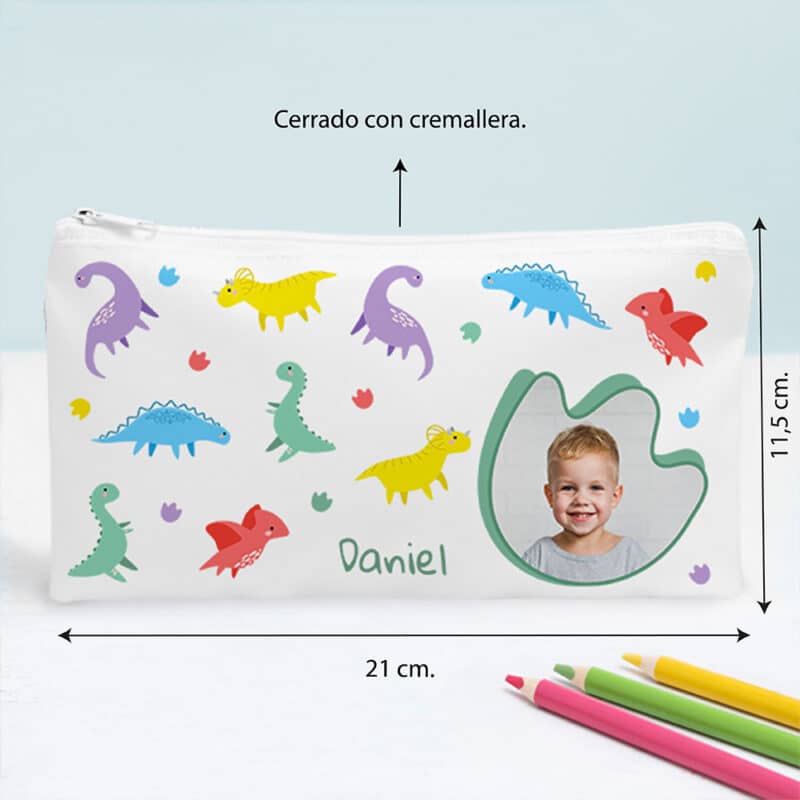 Estuche Infantil Dinosaurios personalizado