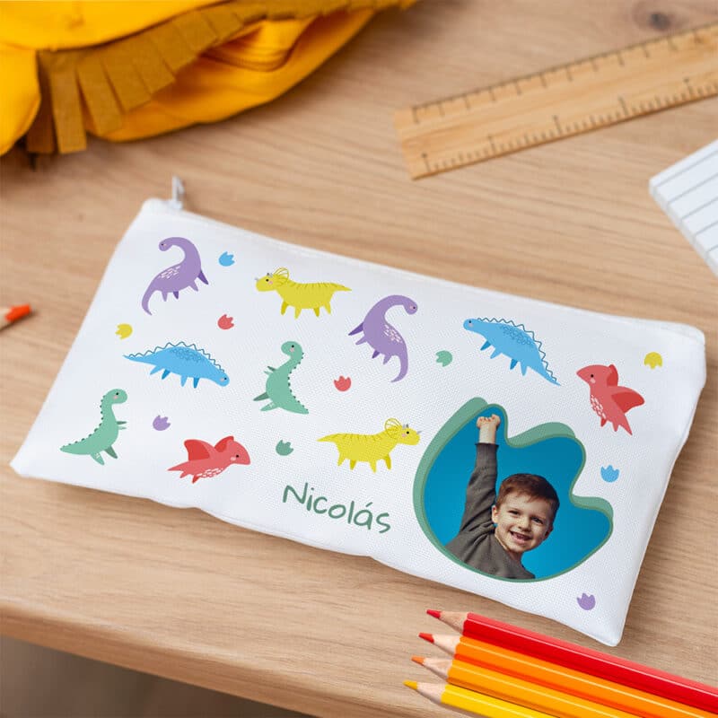 Estuche Infantil Dinosaurios personalizado