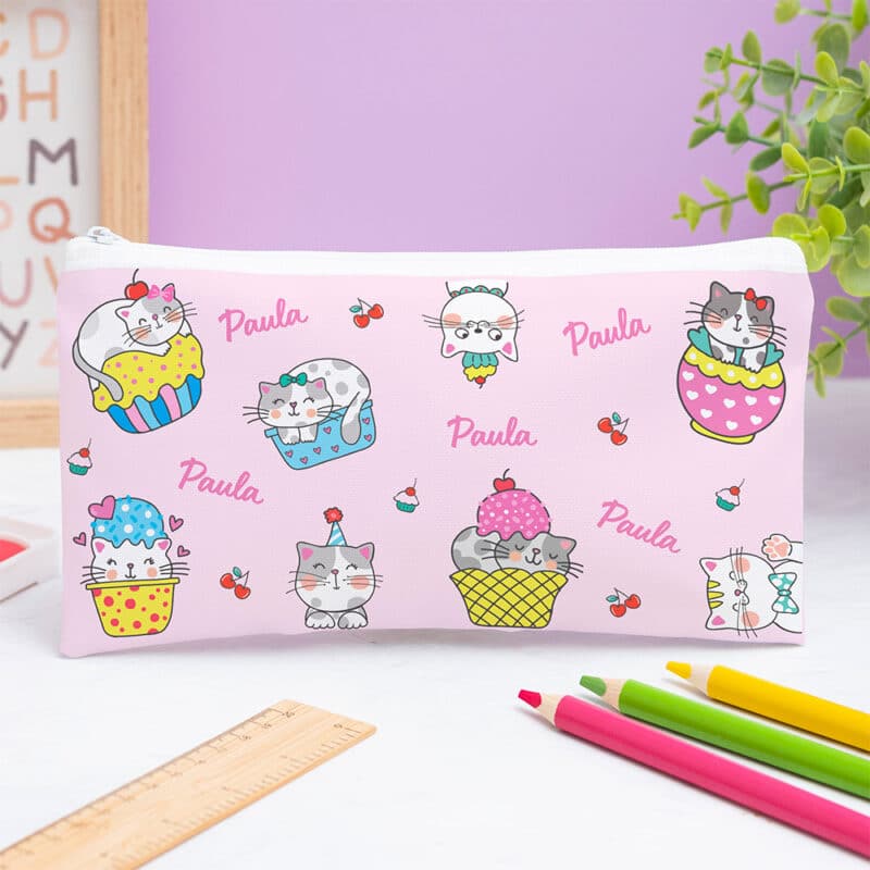 Estuche Infantil Gatitos personalizado