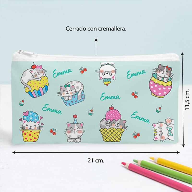 Estuche Infantil Gatitos personalizado