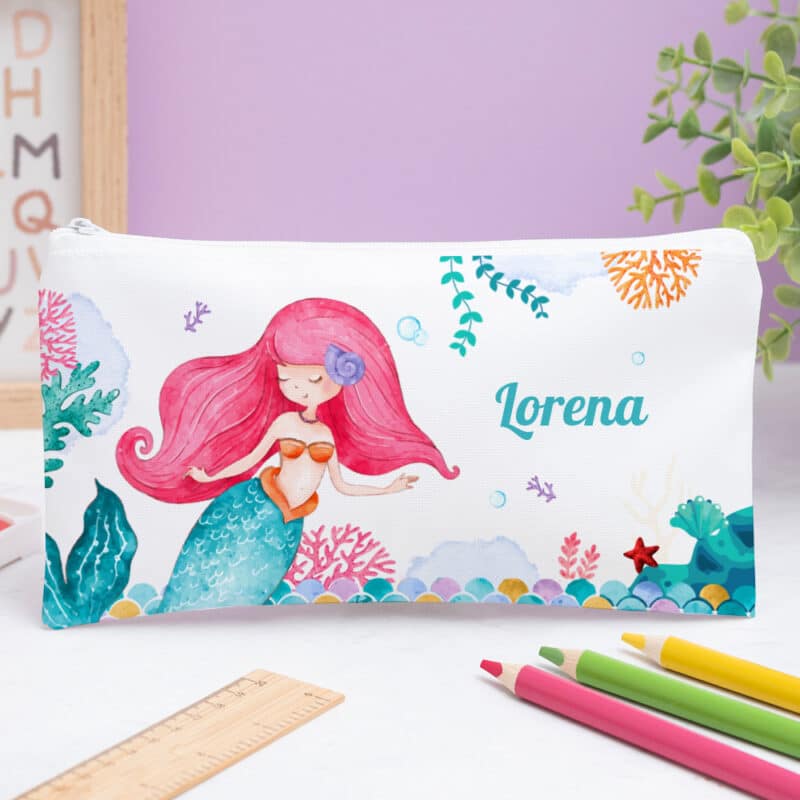 Estuche Infantil Sirenita personalizado