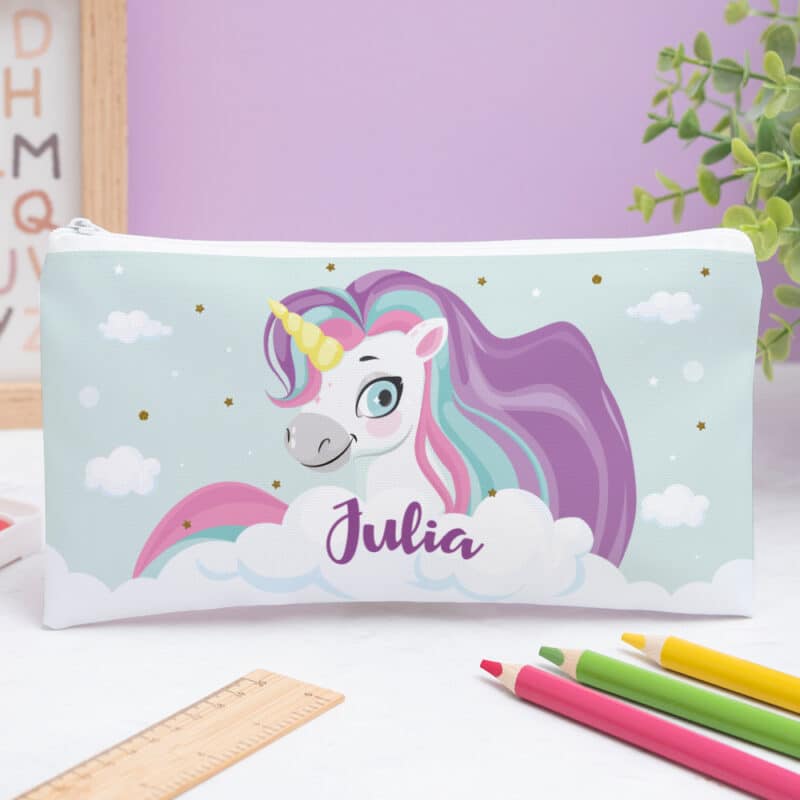 Estuche Infantil Unicornios Coloridos personalizado