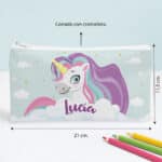 Miniatura de Estuche Infantil Unicornios Coloridos personalizado