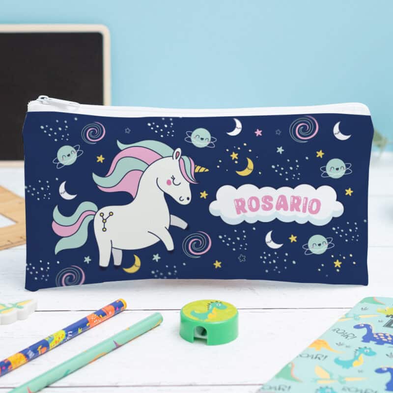 Estuche Infantil Unicornios Coloridos personalizado