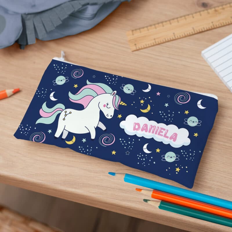 Estuche Infantil Unicornios Coloridos personalizado