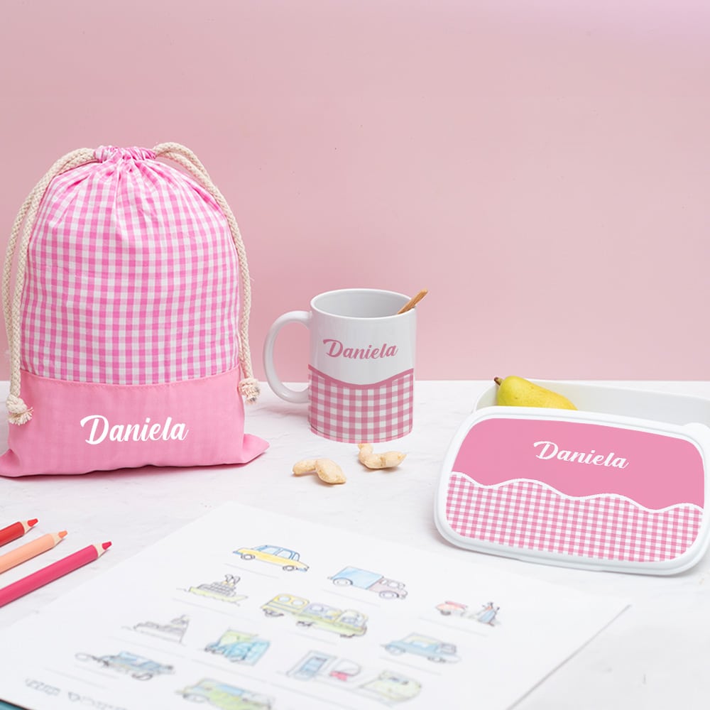 Fiambrera Infantil Cuadros personalizada